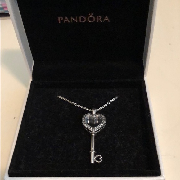 Heart Key Necklace Pandora Cheap Sale 